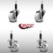Service Caster 3'' SS Nylon Wheel Swivel 1'' Expanding Stem Caster Set 2 Brakes, 4PK SCC-SSEX20S314-NYS-2-TLB-2-1 - alternate 2